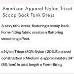 American Apparel Tricot Scoop Back Bodycon Dress S Photo 15
