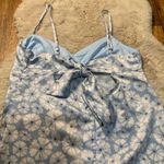 RSQ  Dress Size Large Silky Floral Tie Back Light Blue Womens‎ Photo 5