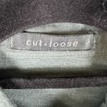 CUT LOOSE Women's GreenLinen Tunic Length Button Down Shirt Size‎ S Boho Flowy Green Photo 3