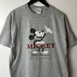 Disney Vintage Mickey T Shirt 90s Y2K Gray Large L Cartoon Graphic Tee Cotton Photo 11