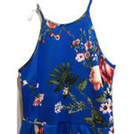 Monteau New NWT Los Angeles Royal blue small S floral Spaghetti straps roses Photo 2