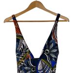 ZARA  Swimsuit Womens Small Blue Floral Print Tropical‎ One Piece Bathing Suit Photo 5