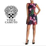 Vince Camuto  Floral Mini Dress - Black and Pink Photo 1
