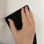 Comfy USA asymmetric striped stretch jersey knit tunic black and white size S Photo 5