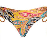 Agua Bendita  Eda Bikini Bottom in Lula Print Yellow Size 3XL NWT Photo 0
