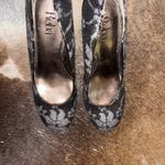 Reba  Black and Gray Floral Heels Photo 2