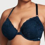 Victoria's Secret Sexy Tee Posey Lace Lightly Lined Racerback Demi Bra Noir Navy Photo 2