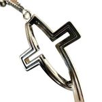 Silver tone cross pendant necklace Photo 1