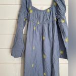 Free People Emory Embroidered MIDI Dress in Blue Combo Photo 13