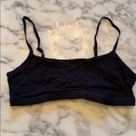 Quince NIB  Women's Organic Cotton Scoop Bralette (2-pack) Black M Photo 2