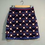 Anthropologie Navy Maeve Mayfair Beaded and Embroidered Skirt Size 4 EUC Photo 2