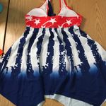 New Women 2pc Patriotic American Flag Tankini Swimsuit Size Small Red Photo 5