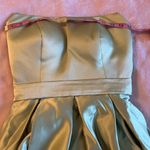 NWOT light green satin strapless pleated formal dress size S prom bridesmaid Photo 8