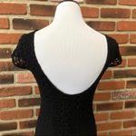 Free People Black Lace Dress Sz XS Short Sleeve Black Knit Dress Goth Emo Dress Photo 4