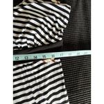 En Focus Maxi Black/White Stripe/Floral Straps Dress Size 20W Tie Waist Black Photo 5