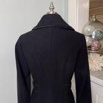 White House | Black Market  Wool Peacoat Winter Dress Coat with Leather Trim XS Photo 7