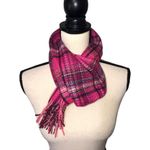 V. Fraas Scarf Cashmink 11"X52" Pink Plaid Fringe Soft Cozy Winter Fall Germany Photo 3