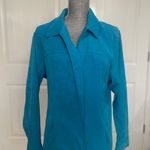 Vintage Teal Suede Jacket Blue Size L Photo 0