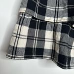 Theory NEW! Onella Black Cream Plaid Wool Blend Mini Skirt Size 10 Photo 2