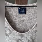 Abercrombie & Fitch Scoop Neck Sweater Light Taupe Grey Soft Leopard Print Sz S Photo 3