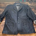 Black leather coat / blazer oversized men’s style butter soft leather so cool Size undefined Photo 0