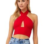 Callahan‎ x Revolve Mimi Tank Red Cropped Ribbed Top Photo 2