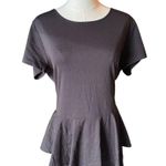 ASOS Curve - NWT Black Peplum Hem Short Sleeve Preppy Dress Sz 18 US / 22 UK Photo 2