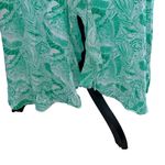 MELISSA ODABASH Bria Folie Maxi Kaftan Women's Size Small Green & White Photo 3