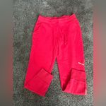 PINK - Victoria's Secret  Red Sweatpants Tapered Elastic Cuffs Photo 0