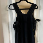 Helmut Lang 299  Women's Side Tie Tank Jumpsuit Size XS Color Black Photo 8
