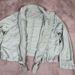 Loft ‎ Utility Jacket Lightweight Cropped Drawstring Waist Green Petite MP $119 Photo 7