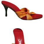 Donald Pliner Orange Tie Dye Mesh Elastic Leather Strappy Shoe Sandal $225 NIB Size 6 Photo 4