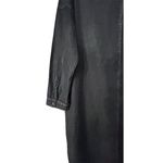 Very J Chambray Black Mini Shirt Dress/Tunic M Dark Casual Goth Witchy Minimalist Fall Photo 13