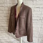 Valerie Stevens Wool Blend Women's Preppy Tweed Fall Blazer Size 14 Photo 6