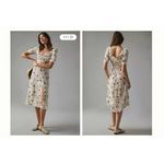Favorite Daughter Dress Womens 14 Floral White Spring Vineyard Midi Puff Sleeve Photo 1