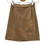 Aritzia Wilfred Free Vegan Suede Tan Straight Skirt Size 2 Photo 0