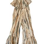 Free People  strapless multicolored cream green brown romper playsuit jumper Photo 2