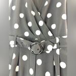 Karl Lagerfeld  6 Classic Wide Leg Belted Polka Dot Jumpsuit Black n White Photo 1