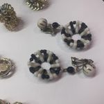 Dress Up Lot Of 5 Costume Earrings Vintage Clip On Clip-on Screw On Dangle Mix Photo 5