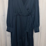 Sofia Jeans Womens Wrap Dress Size 3X Black Maxi Romantic Boho Minimalist Chic Photo 0