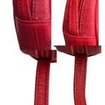 Fendi Vintage Red FF Canvas Crossbody Bag Leather Trim Authentic Made In Italy Photo 8