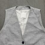 MNG Womens XXL Gray Linen Blend Sleeveless Vest Career Officewear CorpCore Style Size undefined Photo 3