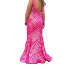 Jovani 24097B pink V Neck Sheath Sequin special occasion embellished Dress SZ 18 Photo 9