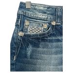 Miss Me  Shorts Womens 28 Blue Denim Lace Rhinestone Embellished Medium Wash Jean Photo 6