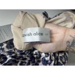 Lavish Lice Lavish Alice NEW Womens Velvet Statement Shoulder Midi Dress 6 Brown Leopard Photo 7