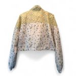 Aeropostale  Cropped White‎ & Yellow Floral Windbreaker Jacket Size XL Photo 3