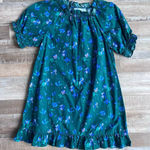 Hill House Home Katherine Emerald Botanical Nap Dress XS Photo 0
