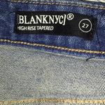 BLANK NYC Embellished Straight Leg Denim Blue Jeans Photo 9