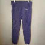 Rocky Gains Leggings Purple Ribbed Athletic Athleisure Workout Comfy Stretchy Size L Photo 7