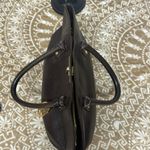 ONNA EHRLICH Black Leather MADISON Tote Satchel Handbag Purse Brown Photo 3